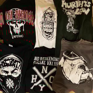 Image of Size SMALL Used Shirt Bundle - NRSV, Sheer Terror, Murphy's Law, Abject, On The Offense