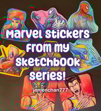 Image 1 of Superhero stickers sketchbook series