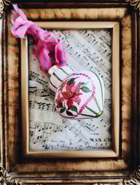 Image 1 of Victorian Pink Poinsettia -Luxury Christmas Ornament 