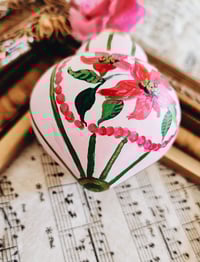 Image 3 of Victorian Pink Poinsettia -Luxury Christmas Ornament 