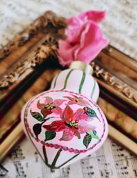 Image 2 of Victorian Pink Poinsettia -Luxury Christmas Ornament 