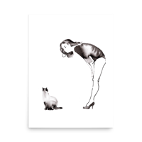 Image 3 of Cat Lady Minimalist Art