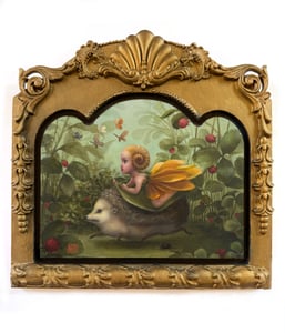 Image of The Hedgehog Pixie - original oil painting by Mab Graves