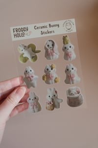 Ceramic Bunny Stickers FHS11