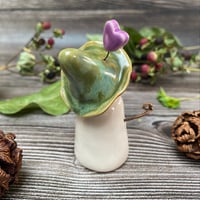 Image 5 of Handmade Ceramic Snowpeep with Green Hat