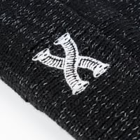 Image 3 of Fourheader reflective black beanie