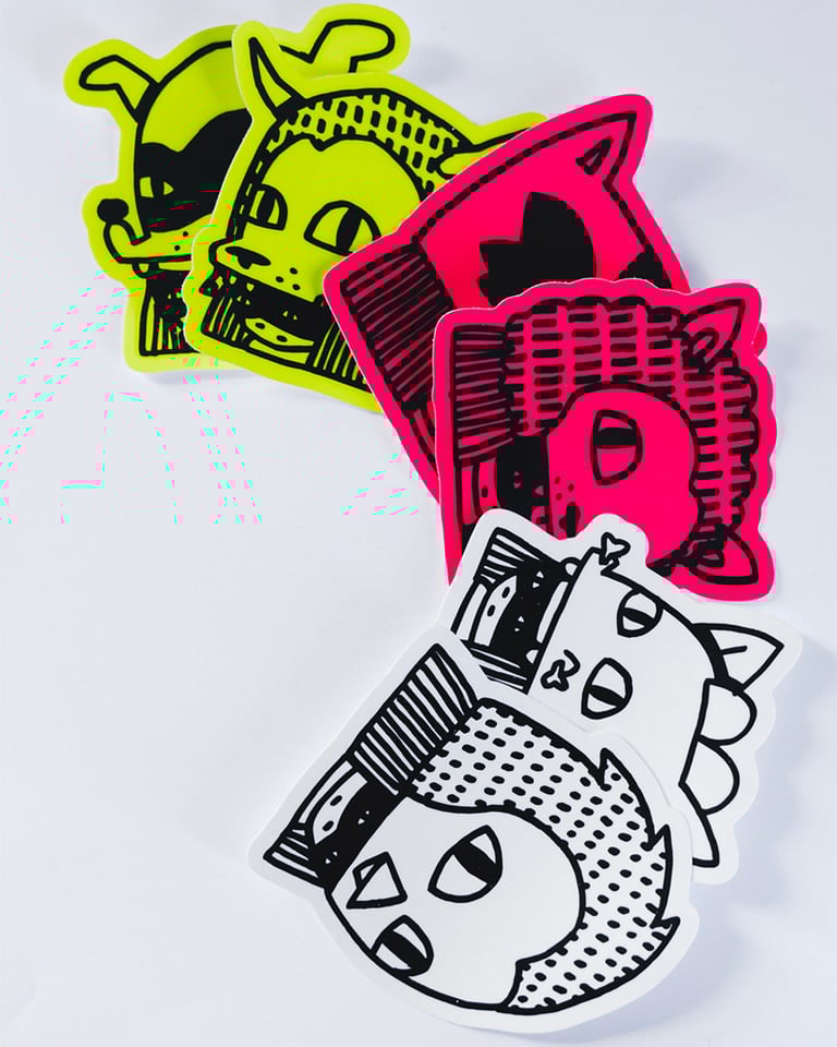ANIMAL HEAD STICKER PACKS Image 2