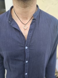 Image 4 of Mens Necklace - Twisted Wire Circle 