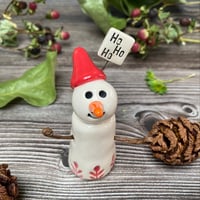 Image 2 of Handmade Ceramic Ho Ho Ho Snowpeep