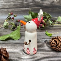 Image 3 of Handmade Ceramic Ho Ho Ho Snowpeep