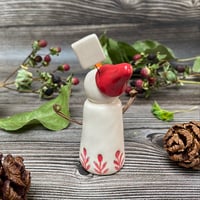 Image 5 of Handmade Ceramic Ho Ho Ho Snowpeep