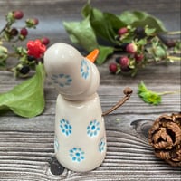 Image 3 of Handmade Ceramic Snowflakes Snowpeep 