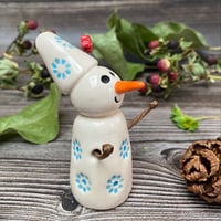 Image 2 of Handmade Ceramic Snowflakes Snowpeep 