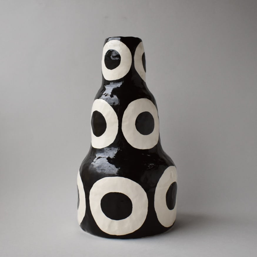 Image of Black Circle Step Vase