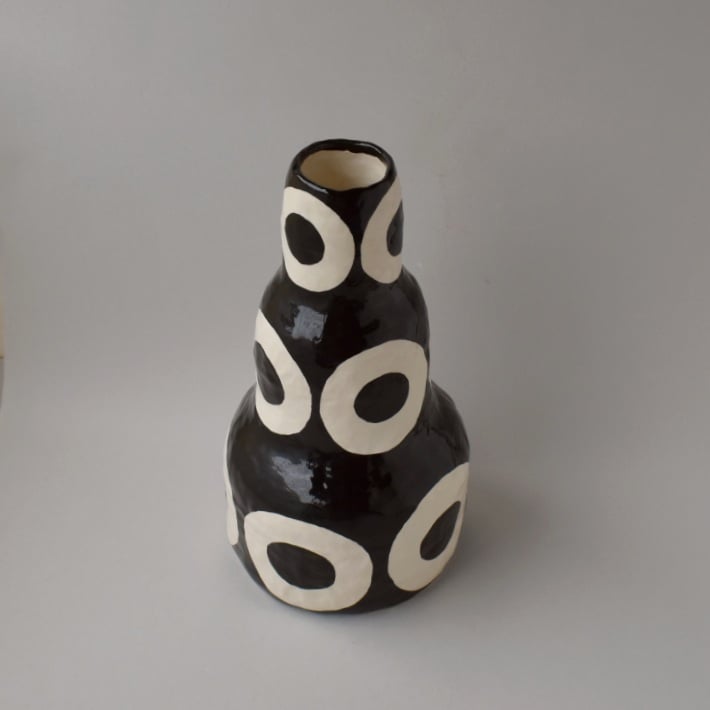 Image of Black Circle Step Vase
