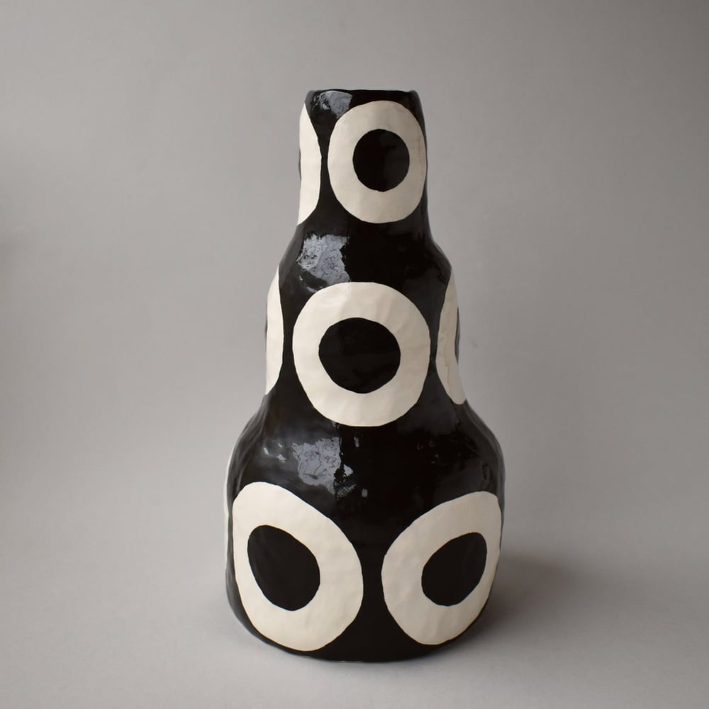 Image of Black Circle Step Vase