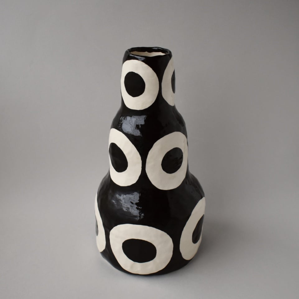 Image of Black Circle Step Vase
