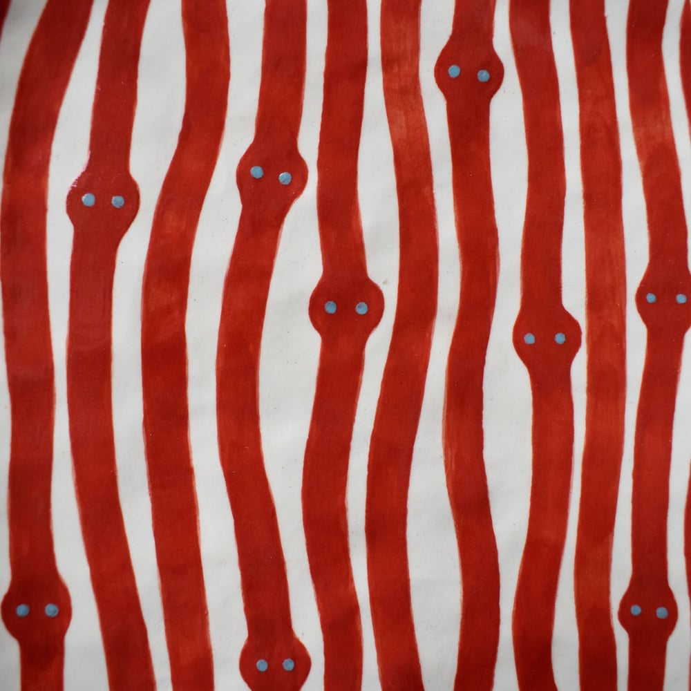 Image of Red Abstract VinePlate