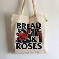 Bread and Roses cotton tote bag