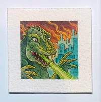 “Godzilla” mini painting