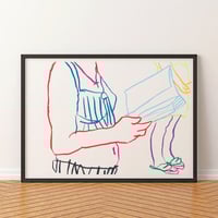 Image 2 of **Preventa** Ilustración "LEYENDO"