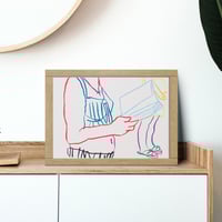 Image 3 of **Preventa** Ilustración "LEYENDO"