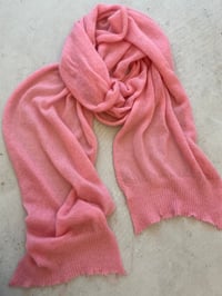 Image 1 of Soft Merino Kid Mohair Scarf — Pink