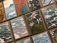 Image 1 of Mix pack of 5 linocut cards
