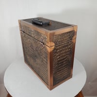 Image 3 of LP Record Case, Gator Leather With Copper Trim, #0312