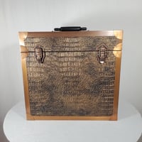 Image 9 of LP Record Case, Gator Leather With Copper Trim, #0312