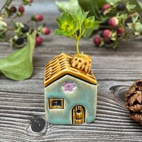 Image 5 of Soft Green Ceramic Mini House with Chimney