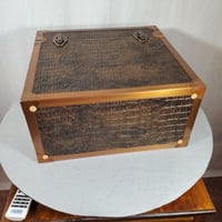 Image 15 of LP Record Case, Gator Leather With Copper Trim, #0312