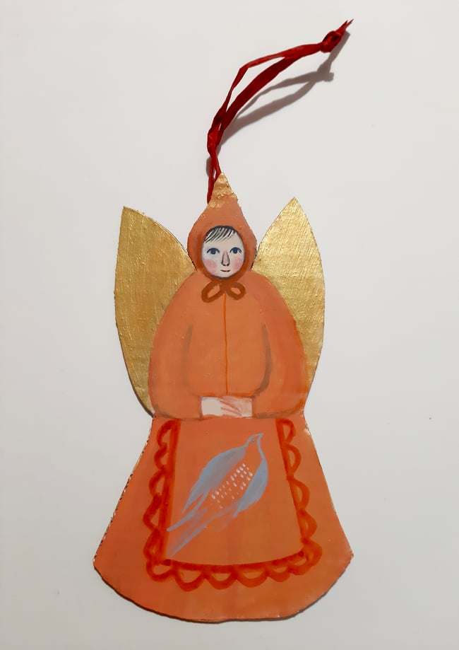 RESERVED Amber ~ cardboard hanging decoration 