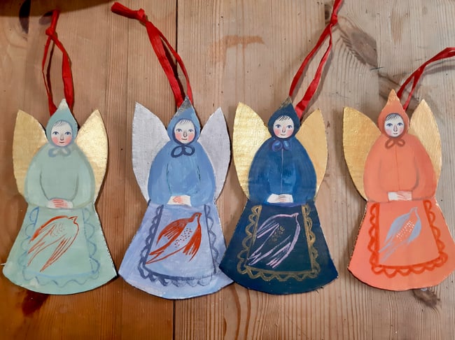 RESERVED Amber ~ cardboard hanging decoration 