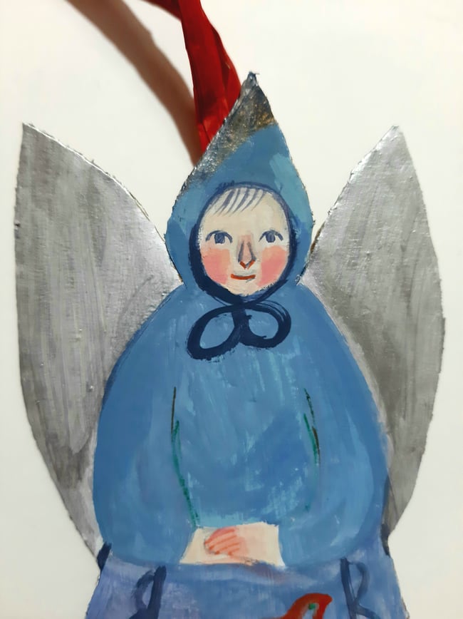 Silvery blue ~ Cardboard Christmas decoration