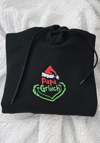 Image 1 of Grinch Papa Hoodies