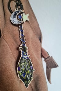 Image 2 of Witch life - wooden keyring/bag charm