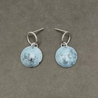 Image 1 of Full Moon Drop-stud Earrings