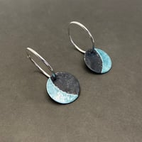 Image 2 of Crescent Moon Hoop Earrings