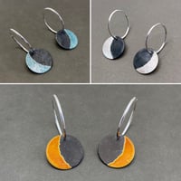 Image 1 of Crescent Moon Hoop Earrings