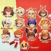 Image 2 of Genshin Impact Pyro Stickers