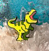 Image 3 of Glitter T-Rex Enamel Pin