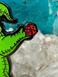 Image 4 of Oogie Boogie Enamel Pin – Glow-in-the-Dark Glitter Dice