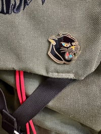 Image 4 of Panther with Gold Chain Enamel Pin 