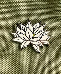 Image 5 of White Lotus Enamel Pin