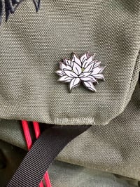 Image 4 of White Lotus Enamel Pin