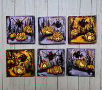 Image 1 of Mothman Pumpkin Canvases