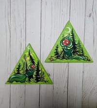 Image 1 of Flatwoods Monster Triangle Canvas
