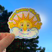 Image 2 of Here Comes The Sun Vinyl Sticker