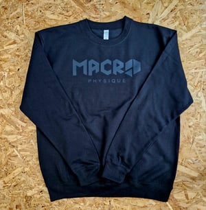 Black on black big logo sweatshirt 